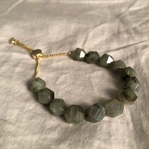 Bracelet with green stones